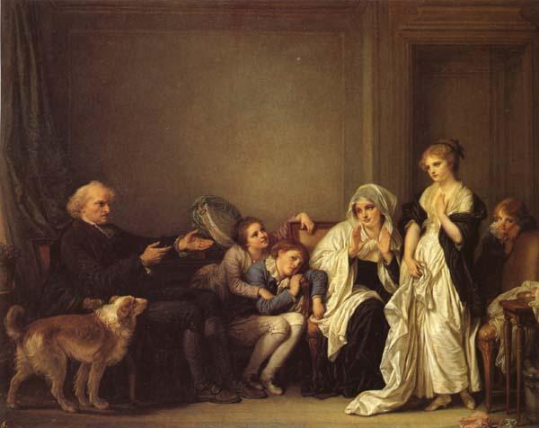 Jean-Baptiste Greuze A Visit to the Priest oil painting image